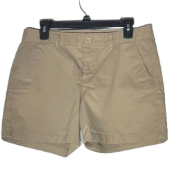Eddie Bauer Tan Legend Wash Stretch Slightly Curvy Women's Shorts Size 8 - Picture 1 of 7